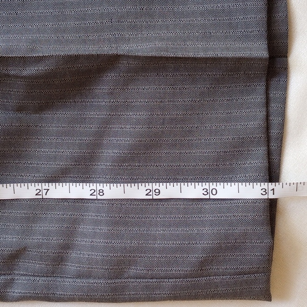 100% Wool Bowery Slim Straight Leg Pants 33R Gray Pinstripe 088009 - Picture 7 of 9